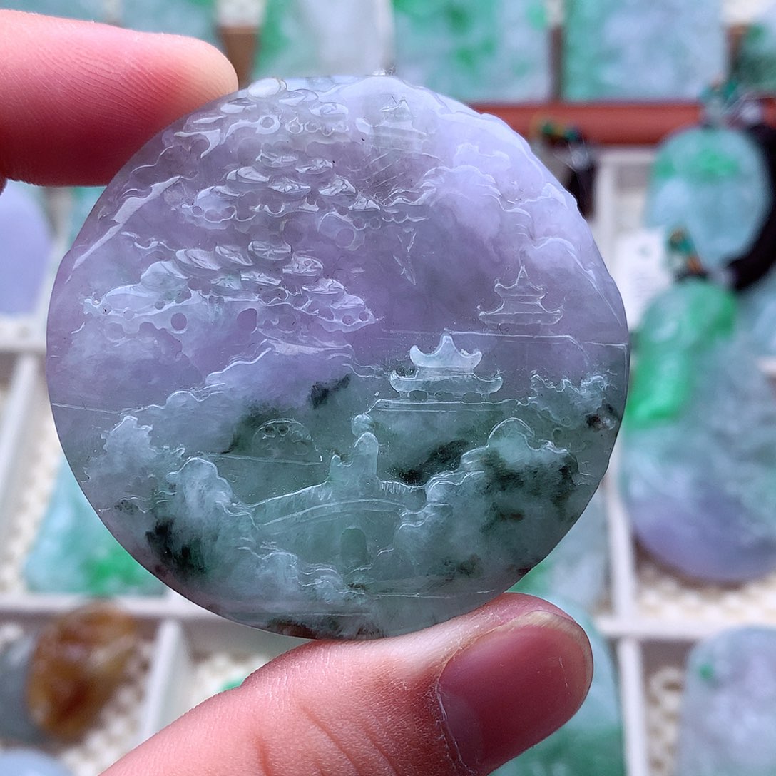 翡翠未镶嵌吊坠(不含链)