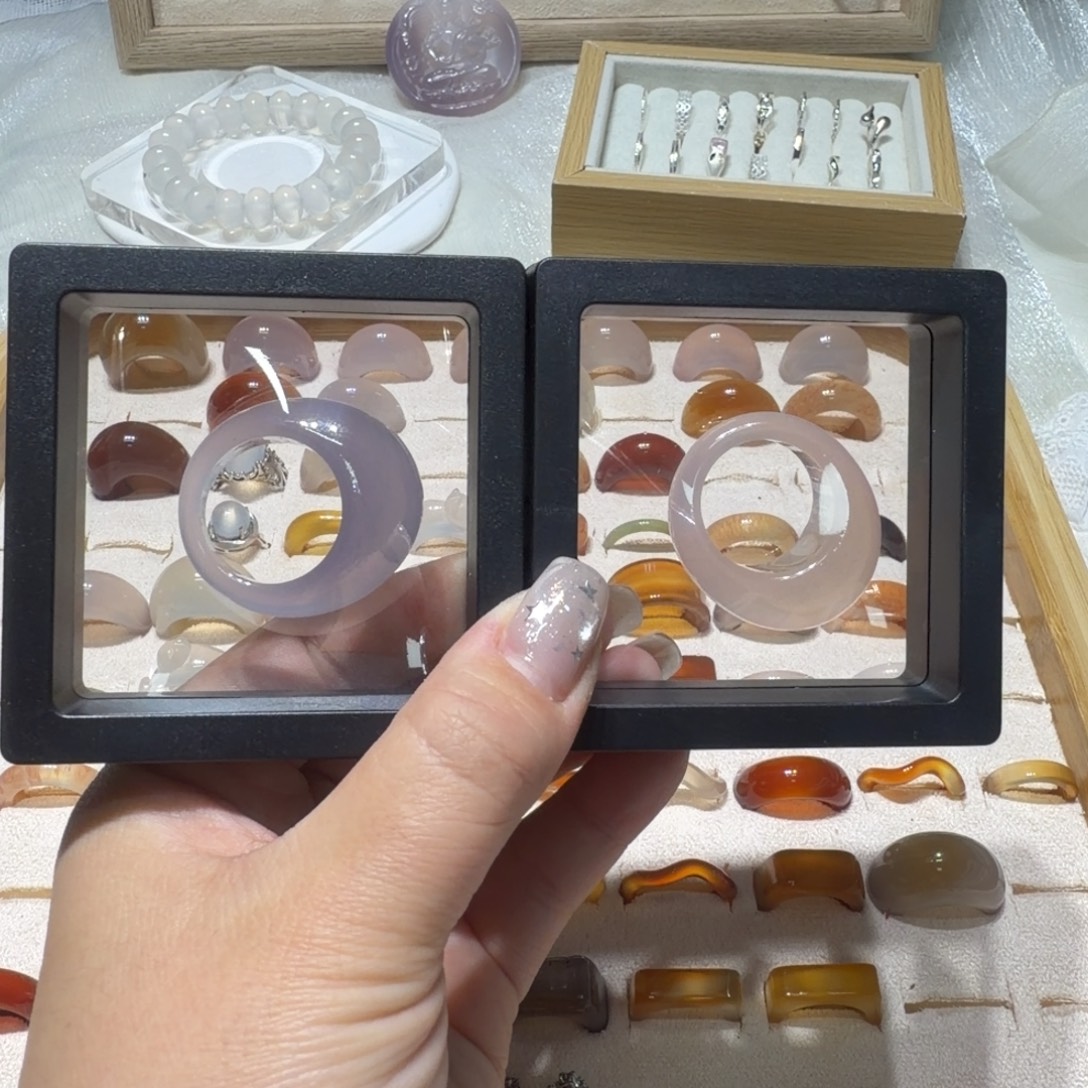 u***）玛瑙/玉髓未镶嵌戒指