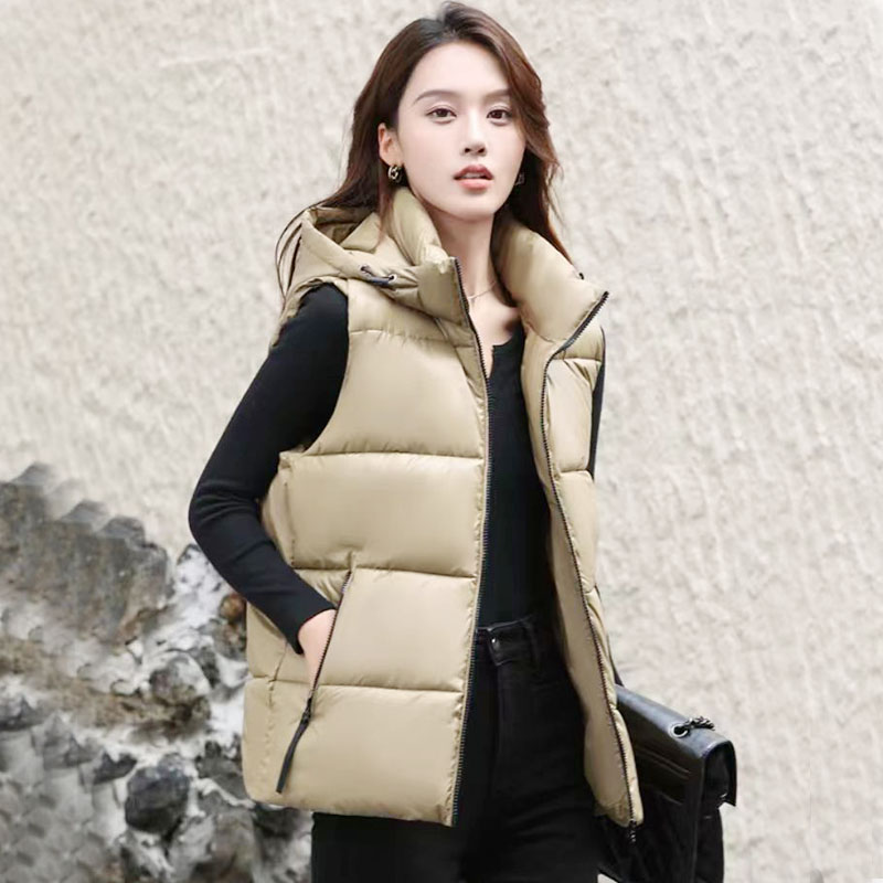 棉马甲女黑金冬季新款宽松立领加厚马夹韩版显瘦百搭外穿背心坎肩
