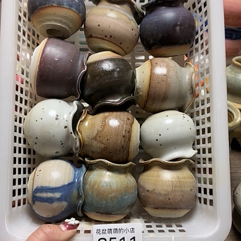 紫砂花盆511微瑕品口径3厘米