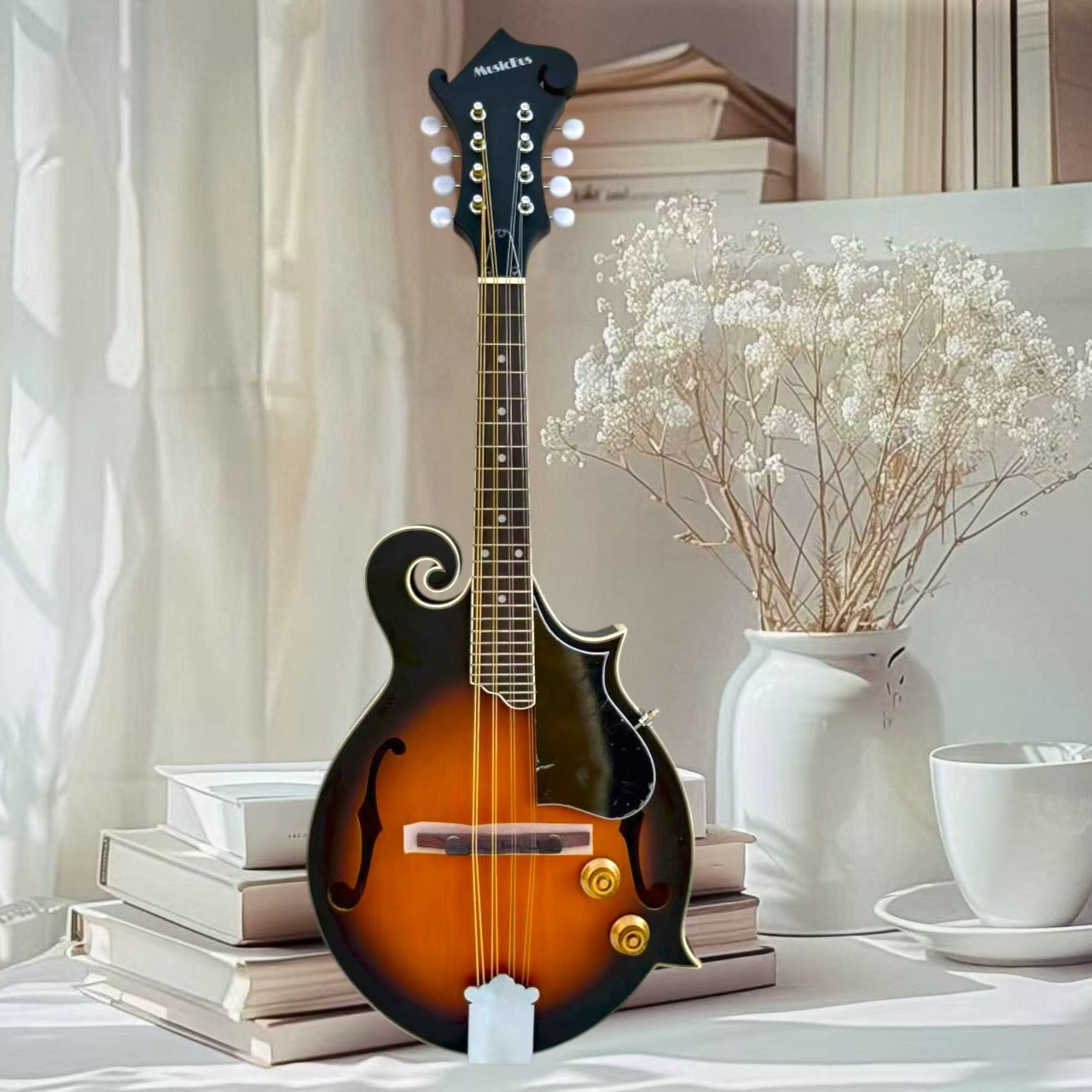 MusicBus合板水曲柳F型电箱曼陀铃藏族八弦