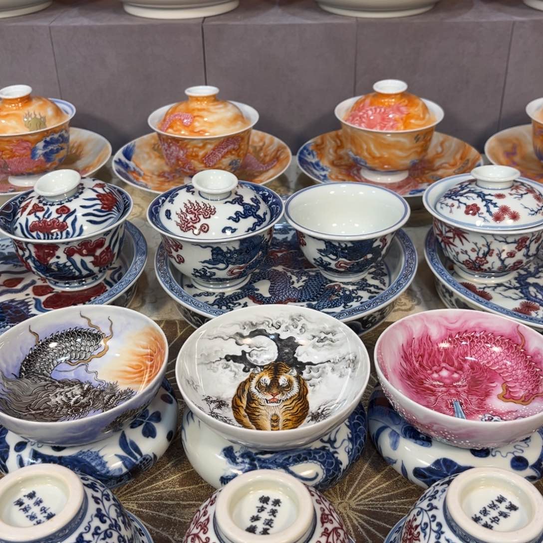 手绘仿清茶具开新品