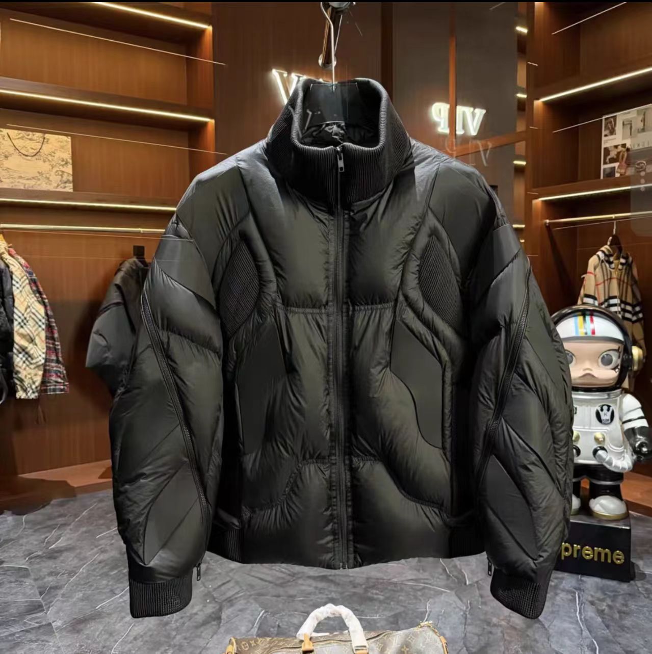 2025冬季新款小众设计立体轮廓立领羽绒服保暖羽绒外套男装【cz-3】