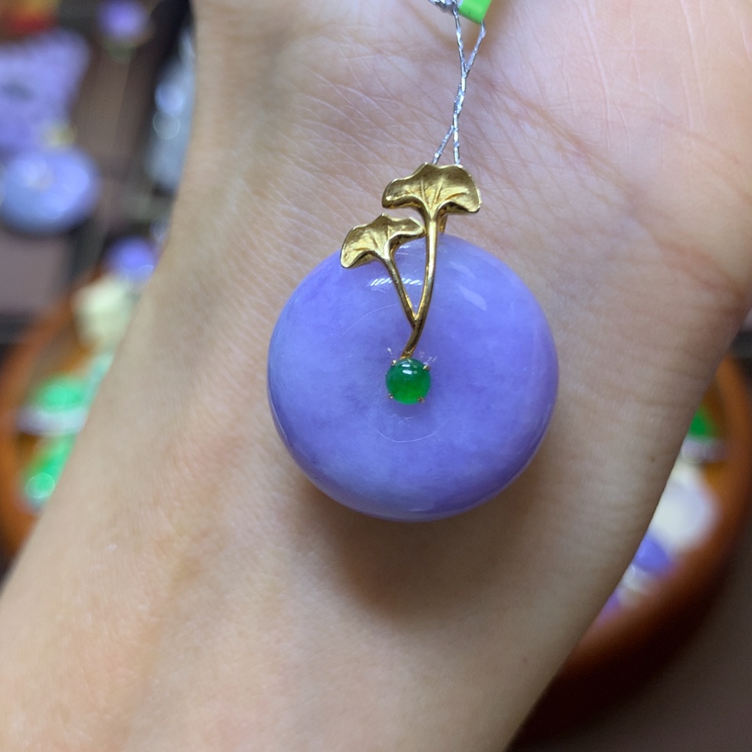 【闪购商品】翡翠颈饰18K金镶嵌翡翠