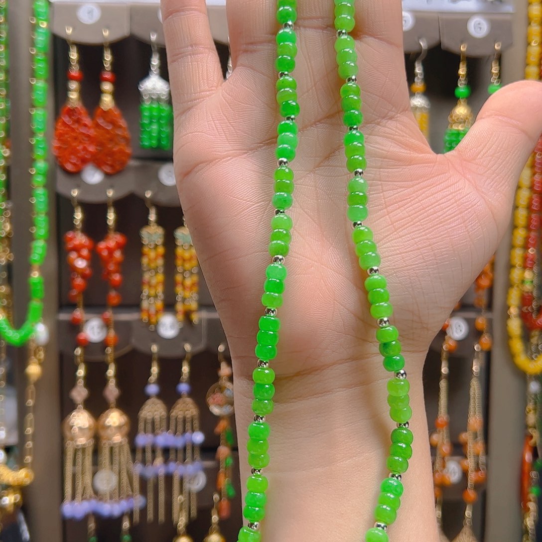 翡翠银S925镶嵌耳坠