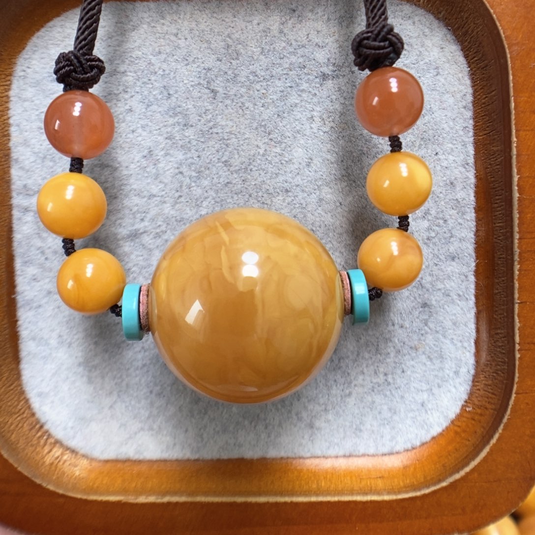 蜜蜡颈饰未镶嵌蜜蜡