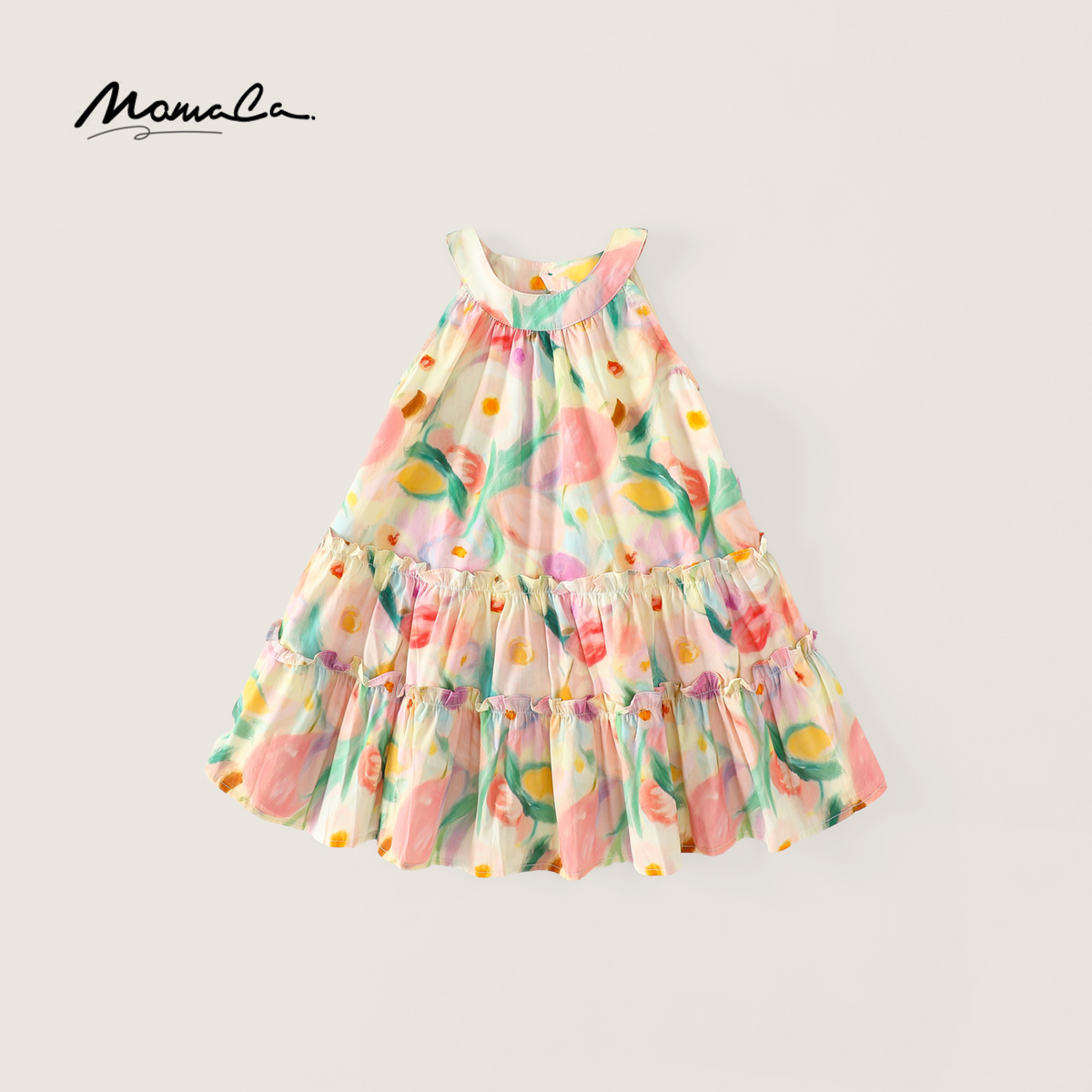 MOMOCO女童夏季满印棉布背心裙77620476008