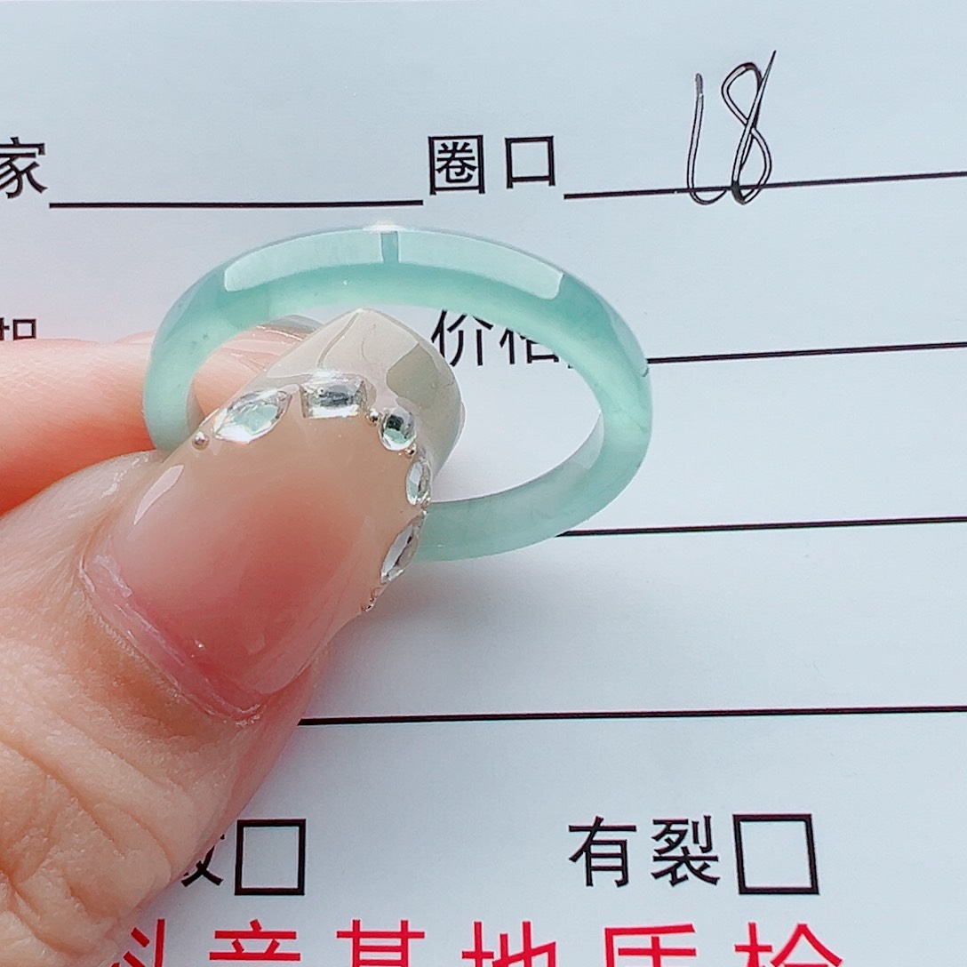 未镶嵌戒指翡翠戒圈