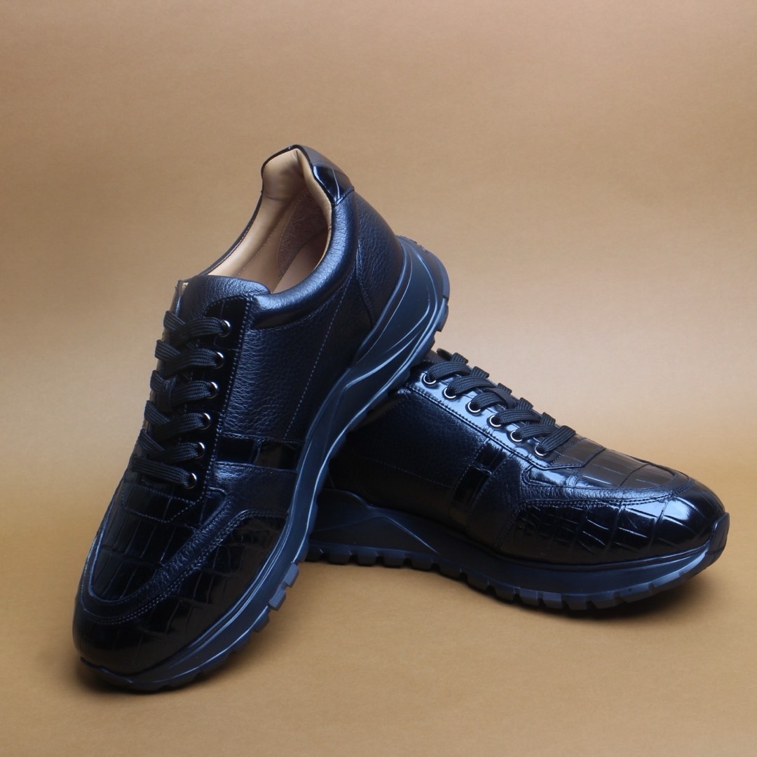 断码特价手工鳄鱼皮鞋休闲鞋