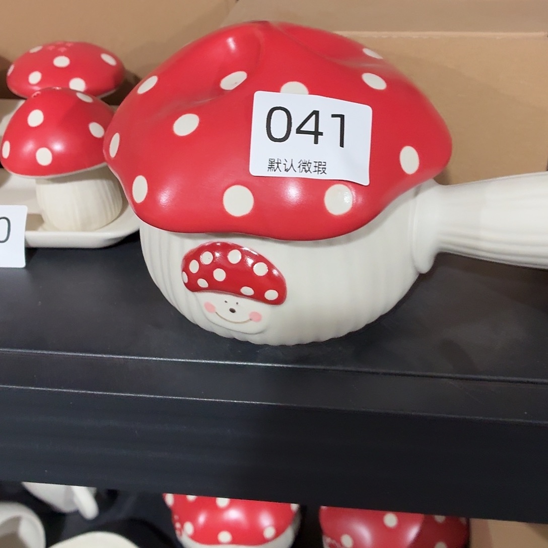 瓷蘑菇把手碗微瑕041