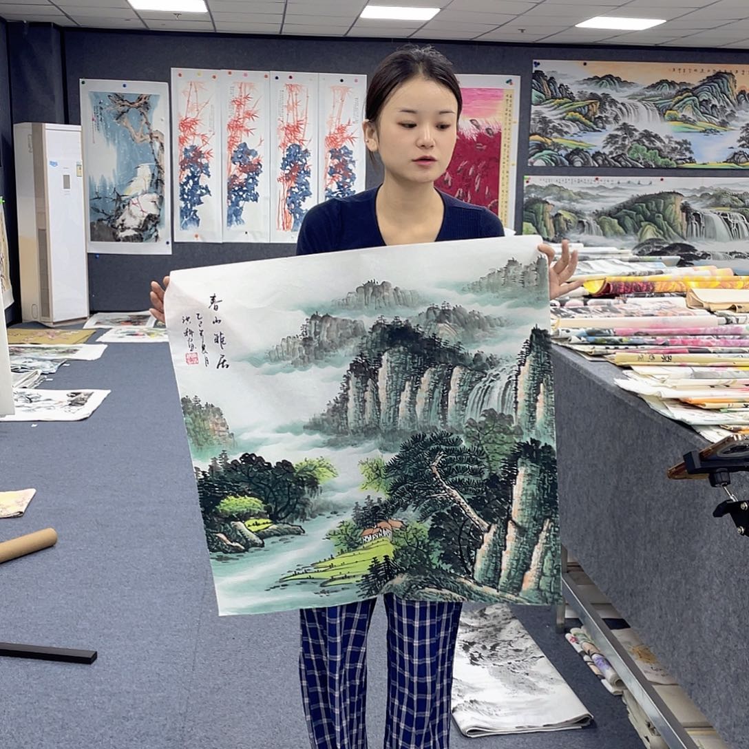 国画作品小姐姐放漏…