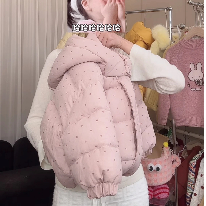 【现货】女童加棉外套冬季2026新款洋气宝宝保暖棉服儿童加厚棉衣