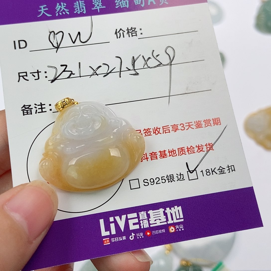 翡翠颈饰未镶嵌ღ*天然