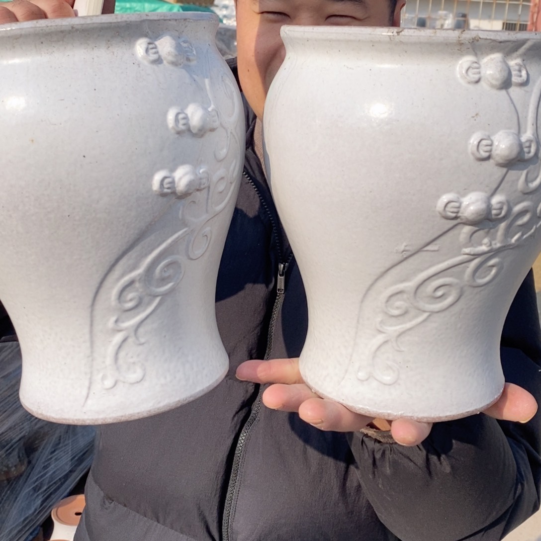 红陶杨杨花盆0213-1015