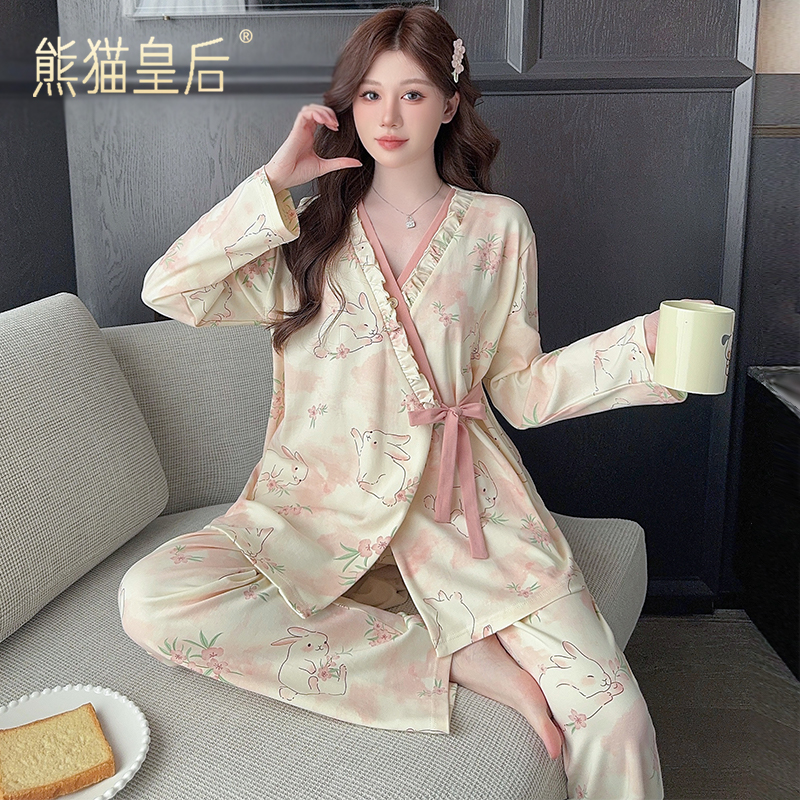 月子服春夏季薄款后纯棉哺乳期产妇套装可外穿孕妇睡衣喂奶家居服