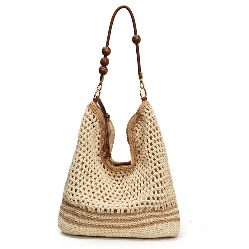 Scarlet Wong托特腋下包2025夏天通勤懒惰风沙滩编织包单肩斜挎包