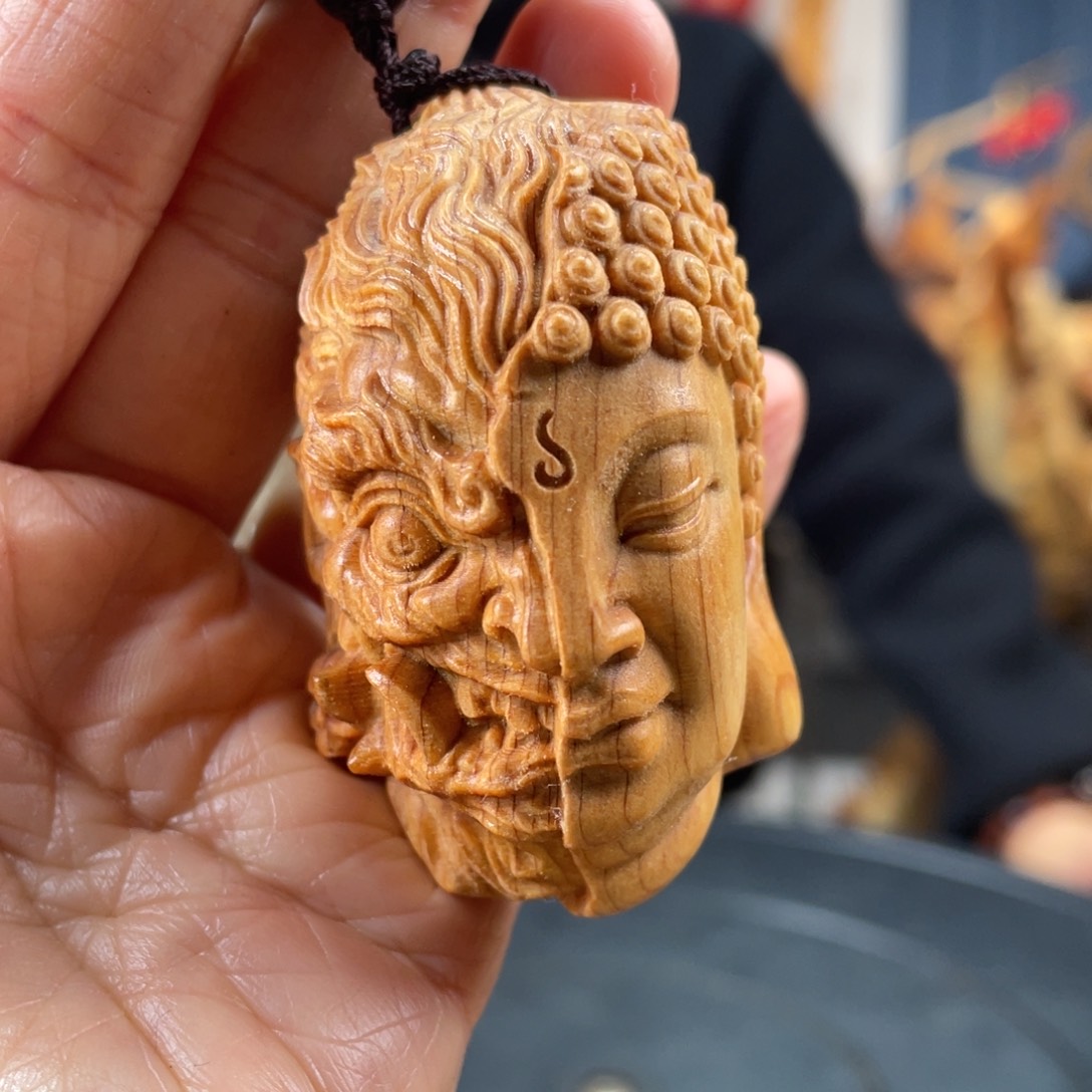 柏木（崖柏）山水倒流香送两盒香手把件