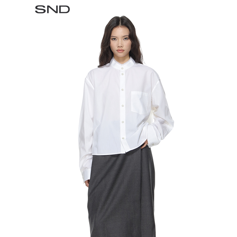 【SNDHELMUT LANG 设计师品牌】SND PS25 阔袖磨毛短衬衫