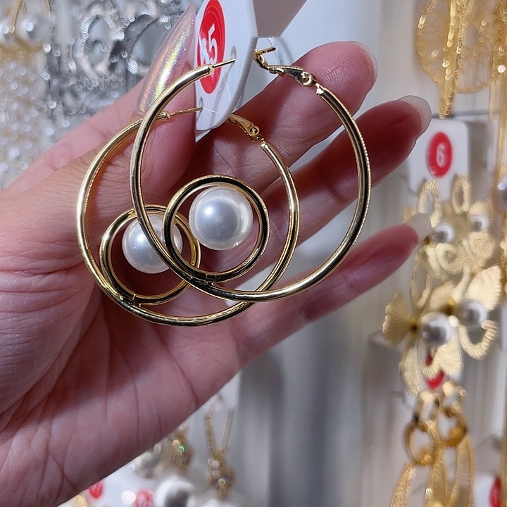 无非金属铁合金合金饰品耳圈4.5厘米