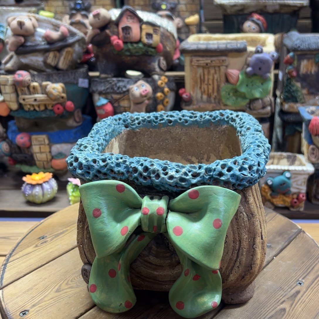 红陶嘻哈多肉花盆