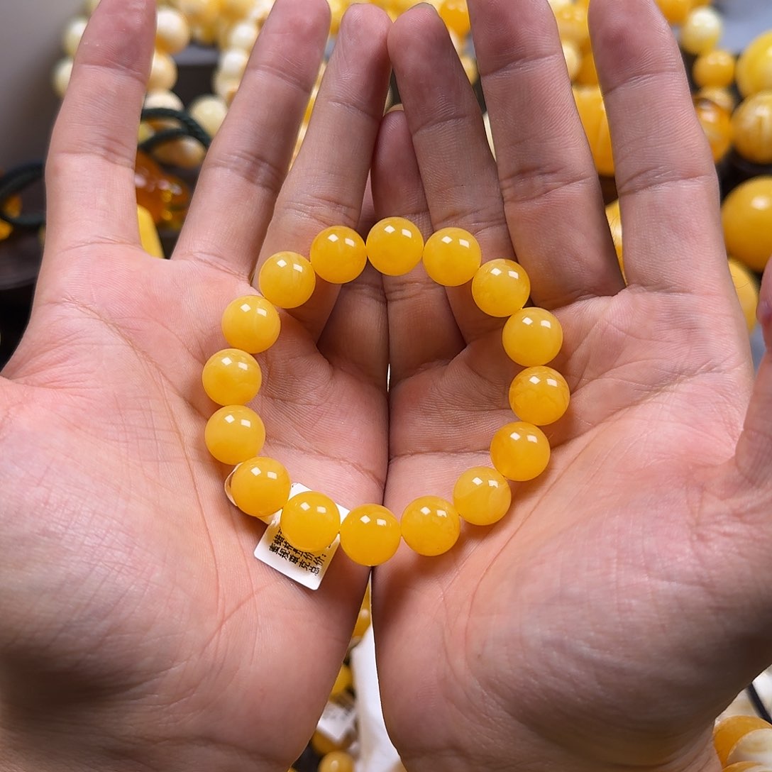 琥珀珠宝奇石未镶嵌12mm