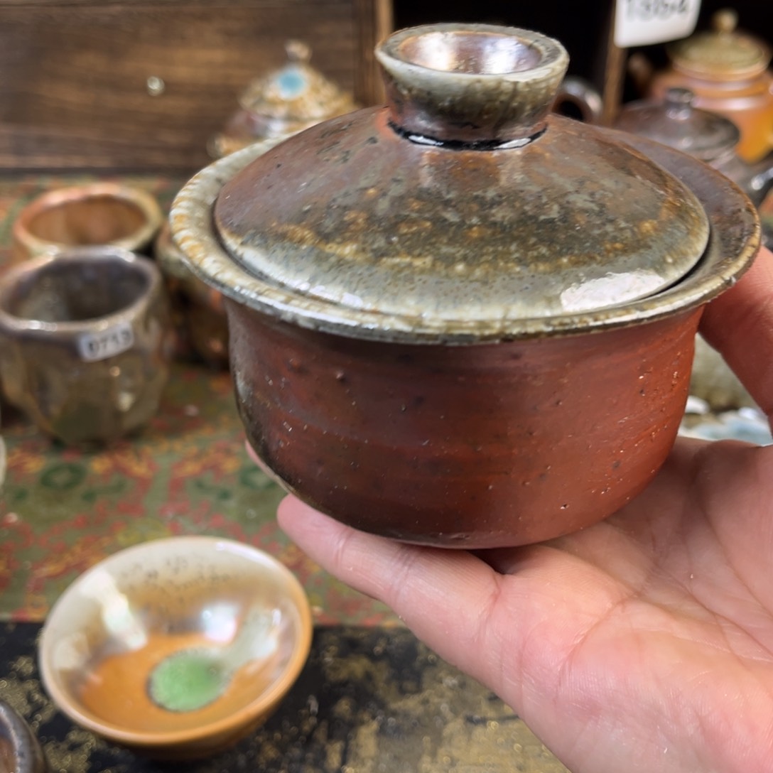 杯柴烧茶器主人盖碗