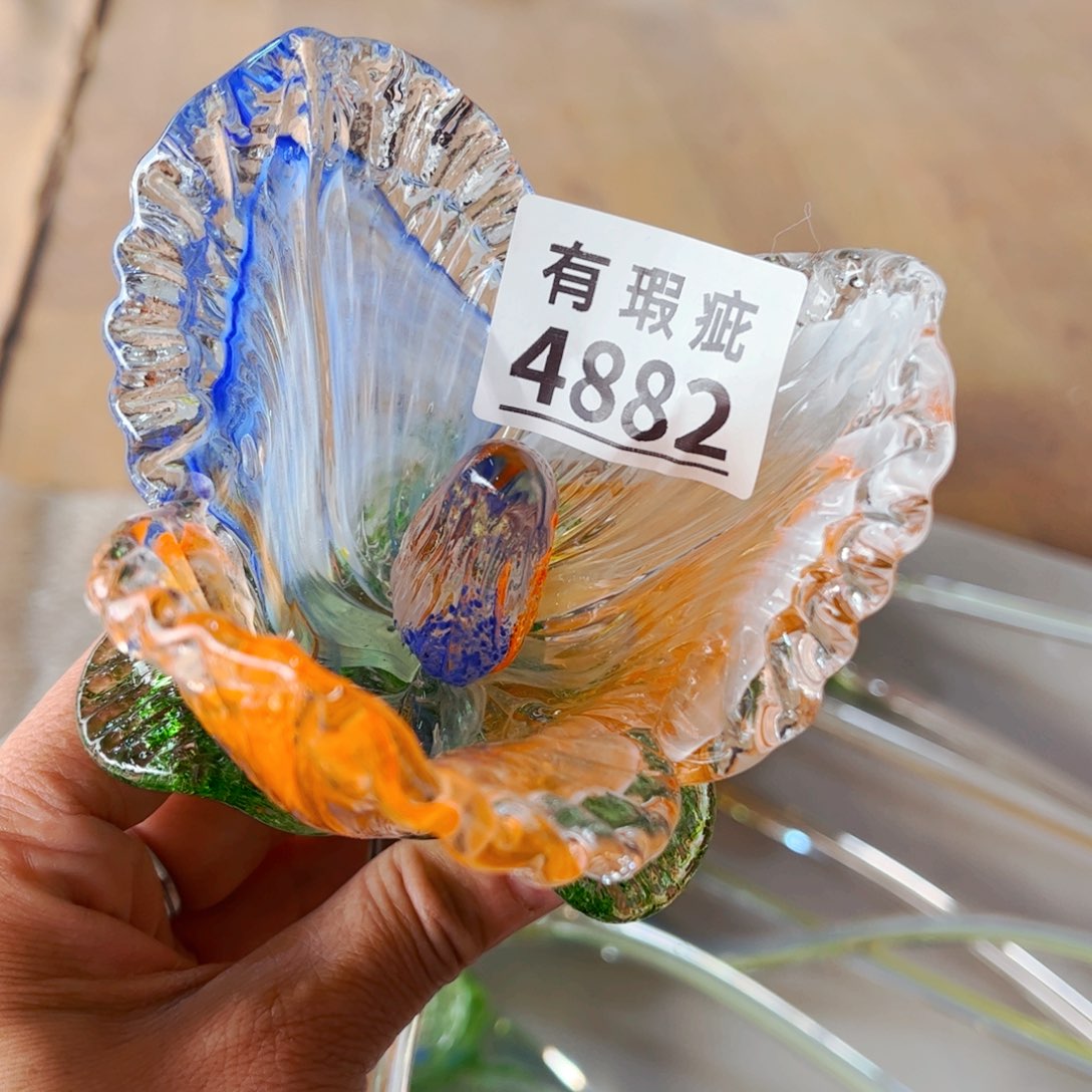 琉璃花瑕疵4882 家悦美居花瓶摆件