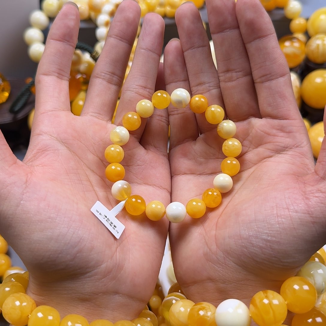 琥珀珠宝奇石未镶嵌10mm