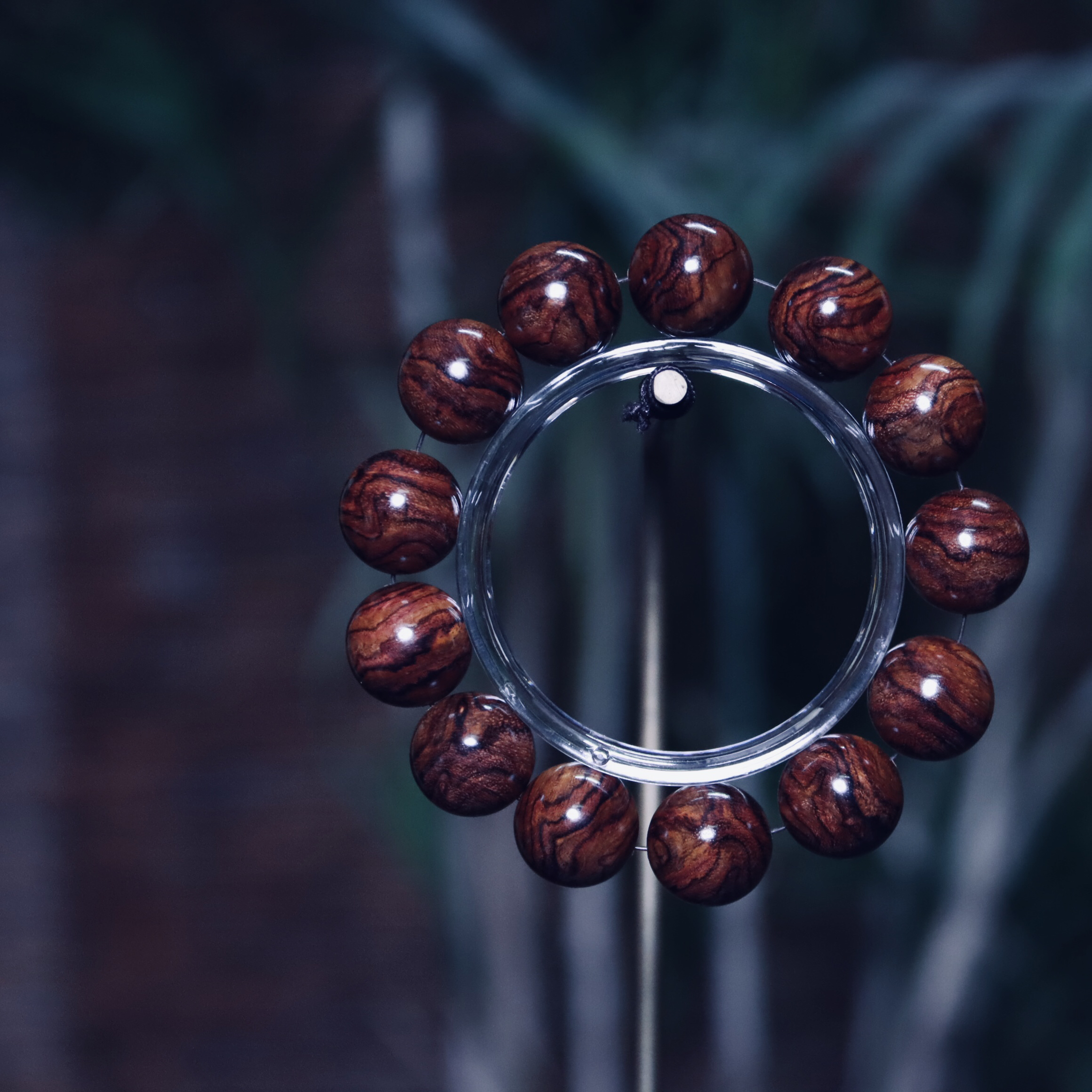 正宗海南18mm黄花梨手串紫油梨山水纹油性足纹理清晰天然保真手链