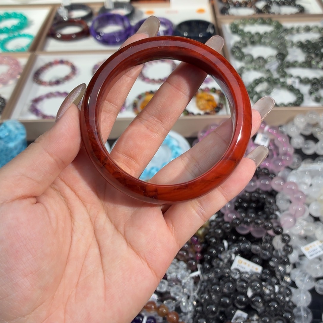 手镯水晶未镶嵌荆棘玫瑰手镯56圈口