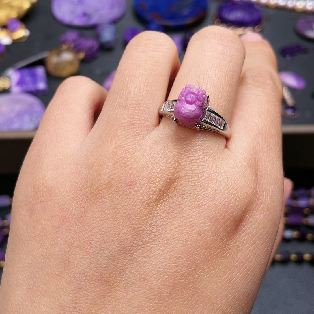 苏纪石（舒俱来）戒指银S925镶嵌