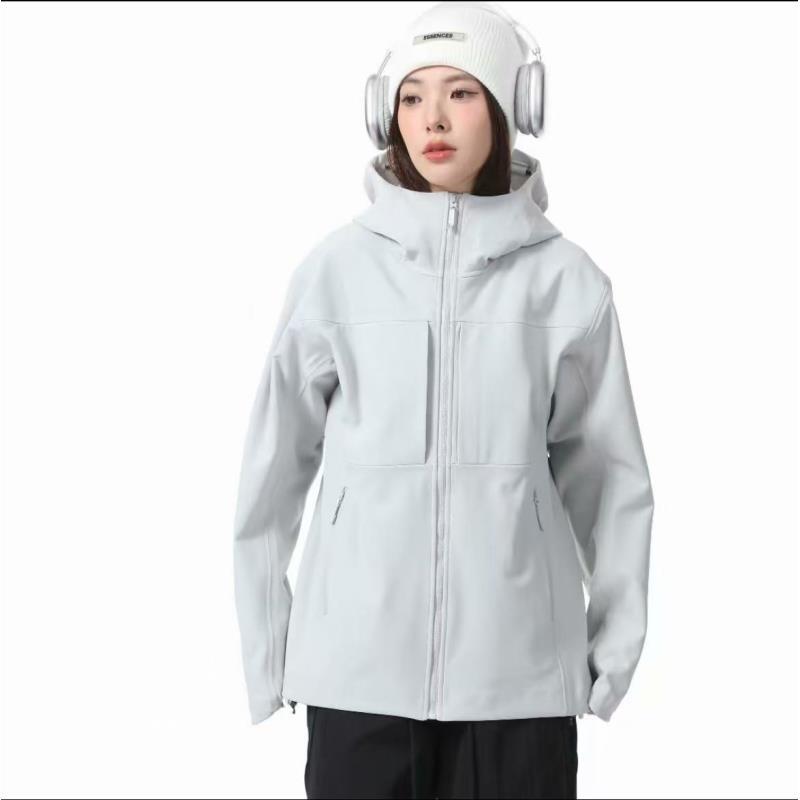 【J19-A】男女轻奢全压胶连帽防风防水经典休闲夹克冲锋衣