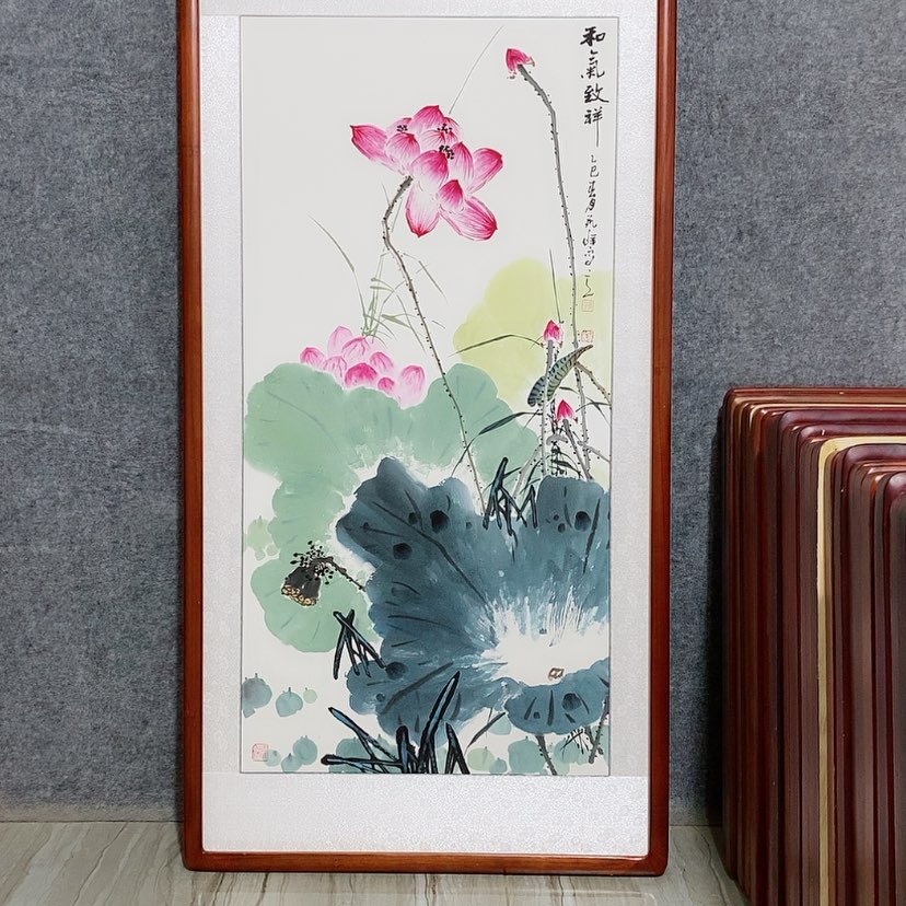 【闪购商品】国画书画作品带框125×65厘米