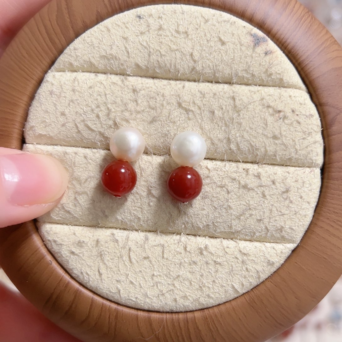 原创作品银S925镶嵌淡水珍珠