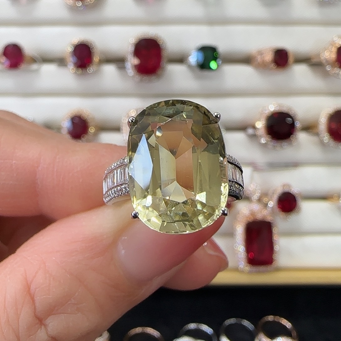 碧玺戒指18K金镶嵌9.09ct