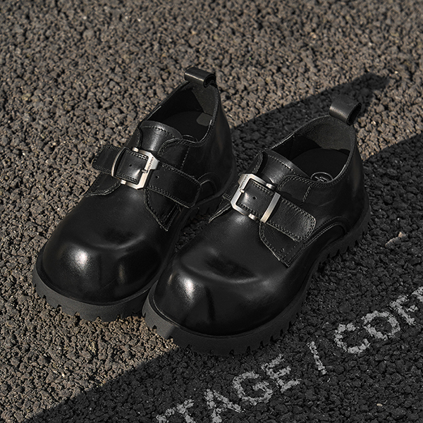 2025原创欧版小馿蹄水洗牛皮时尚百搭英伦风厚底春季2786-5皮鞋