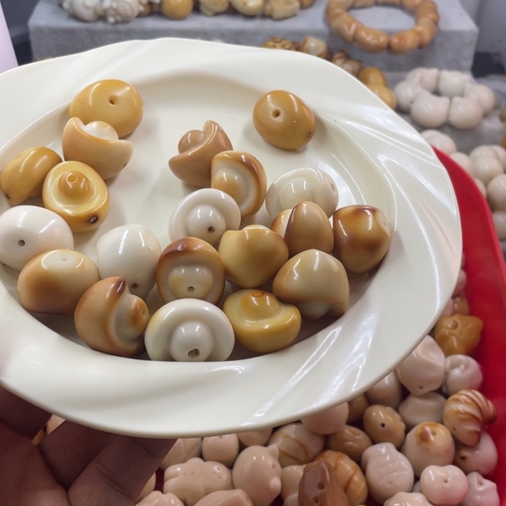 吊坠菩提根/象牙果微瑕象牙果元宝十颗有裂