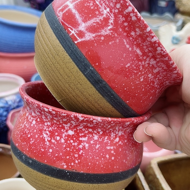 多肉绿植陶瓷花盆9.9包邮，有孔