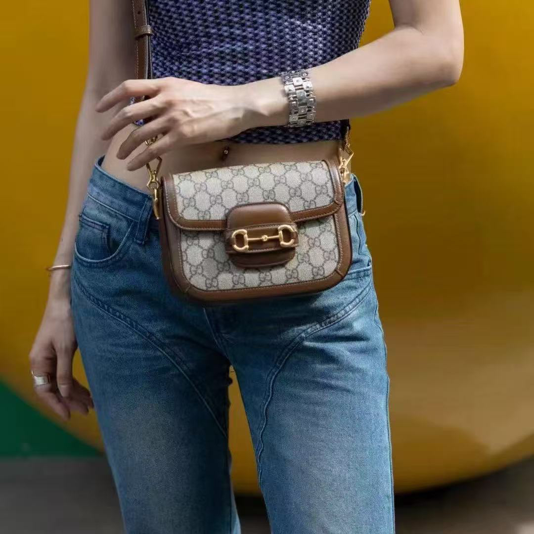 95新 GUCCI/古驰 御古屋/13218/mini1955马鞍