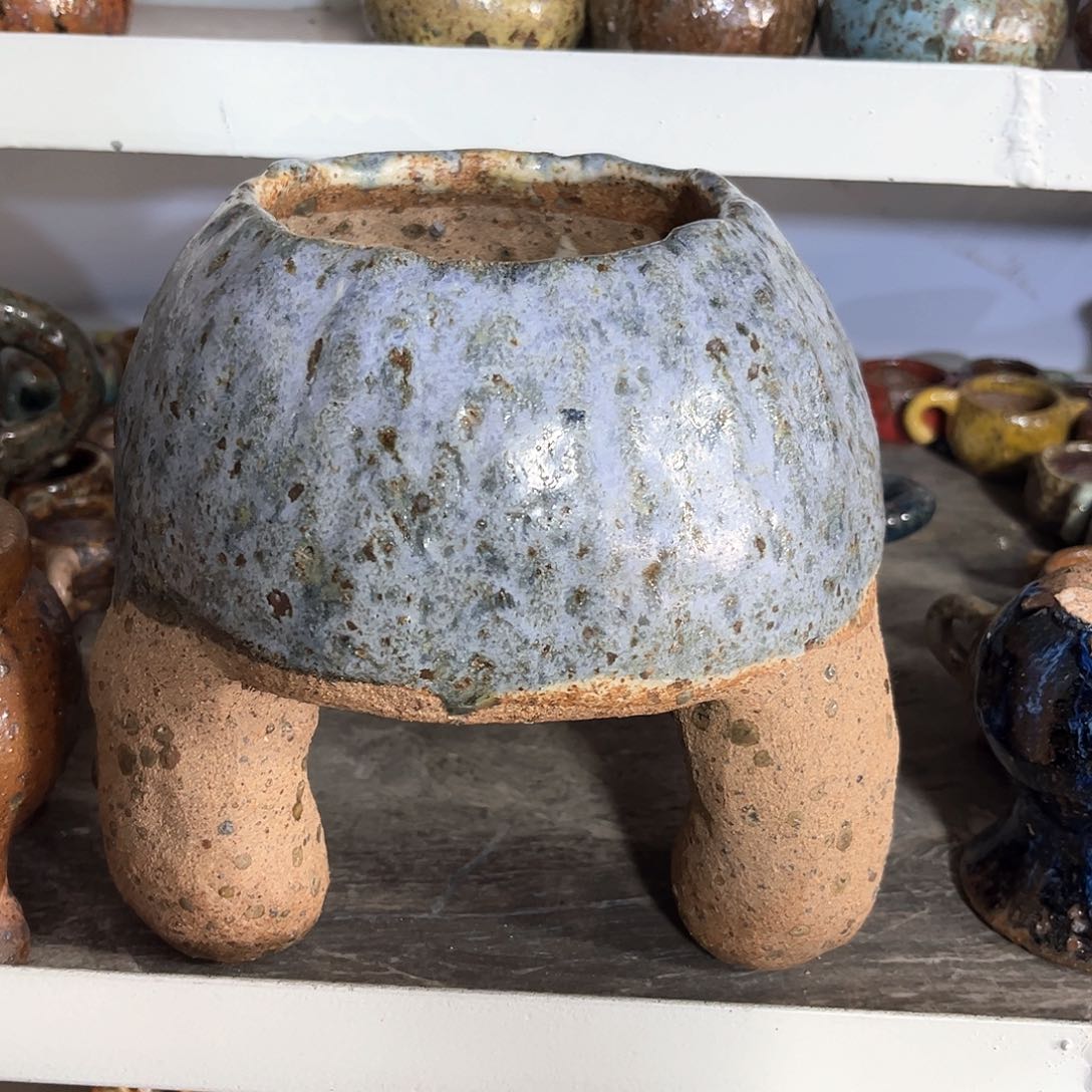 泥塑古镇炻陶花盆