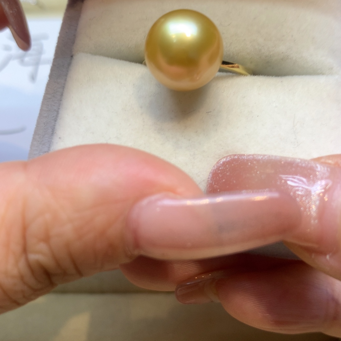 银S925镶嵌戒指海水珍珠