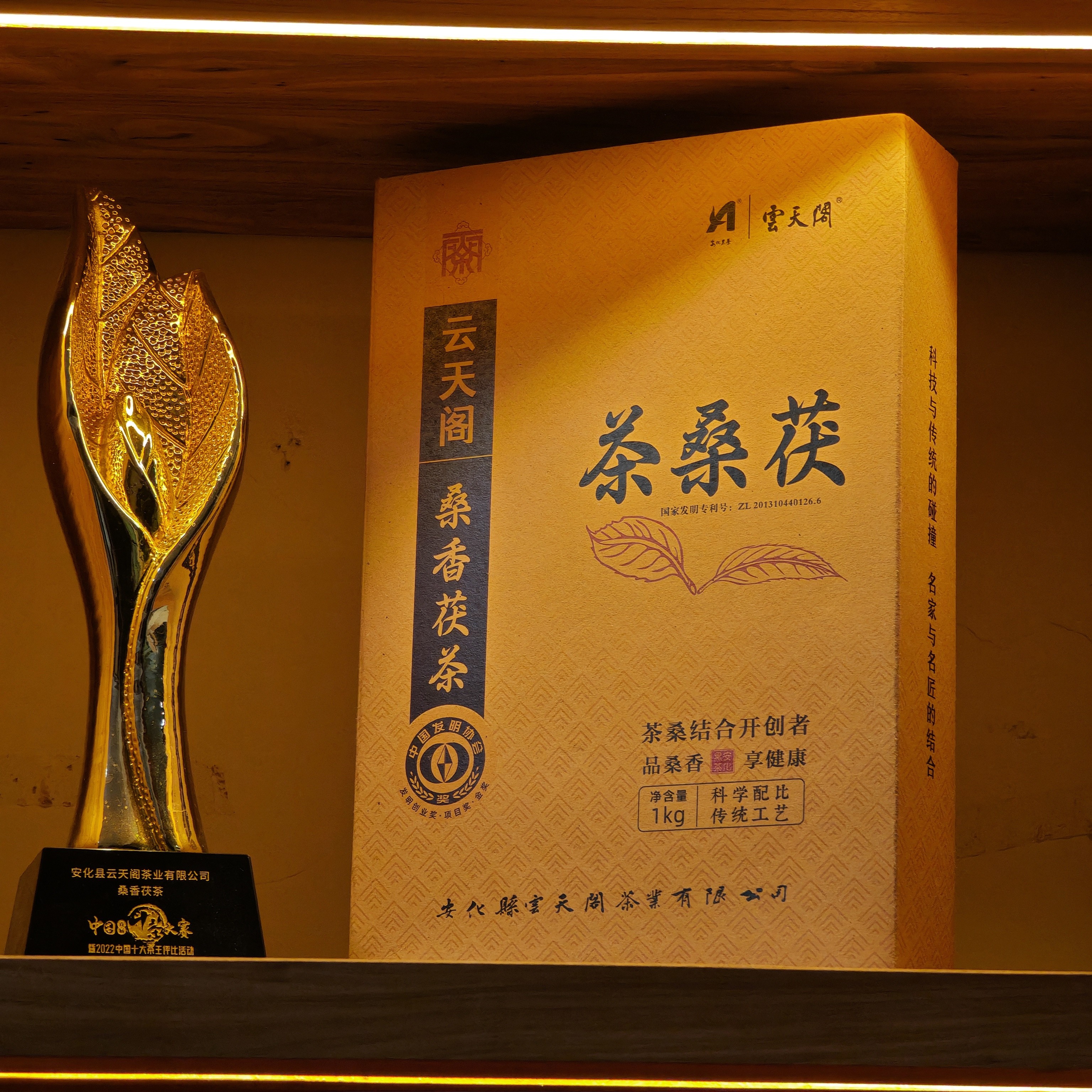 安化黑茶  茶桑茯 1000g桑香茯茶2018年