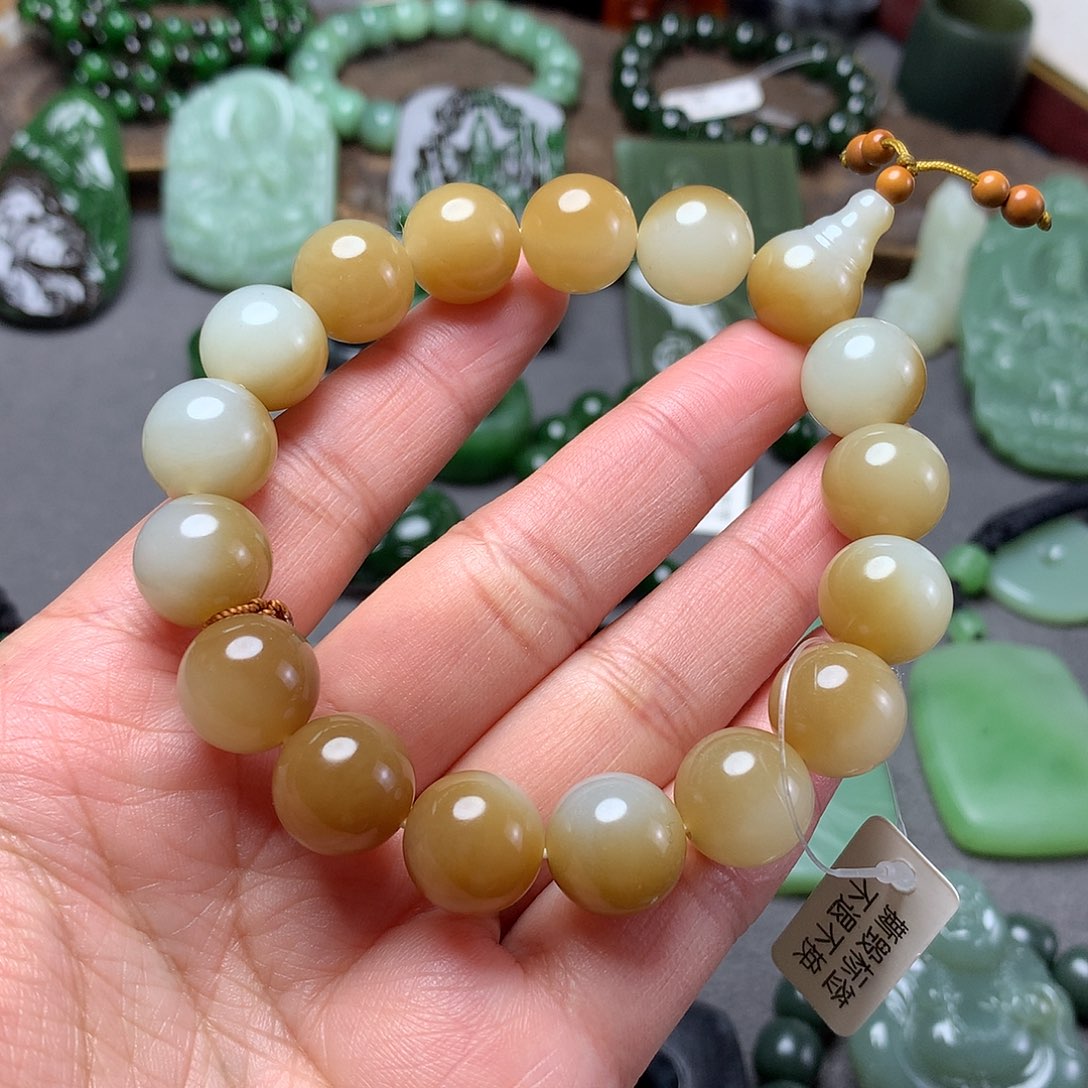 和田玉手串未镶嵌