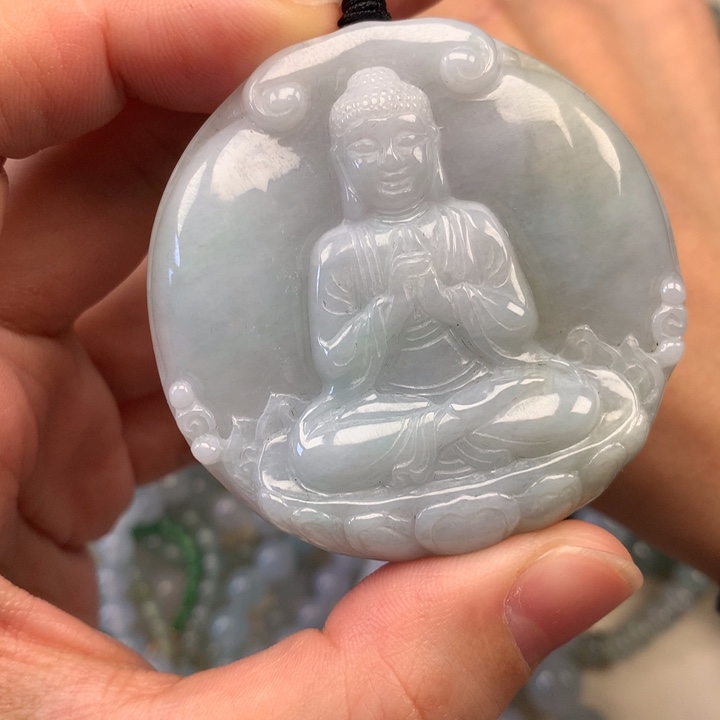 呵***呵翡翠未镶嵌颈饰天然翡翠