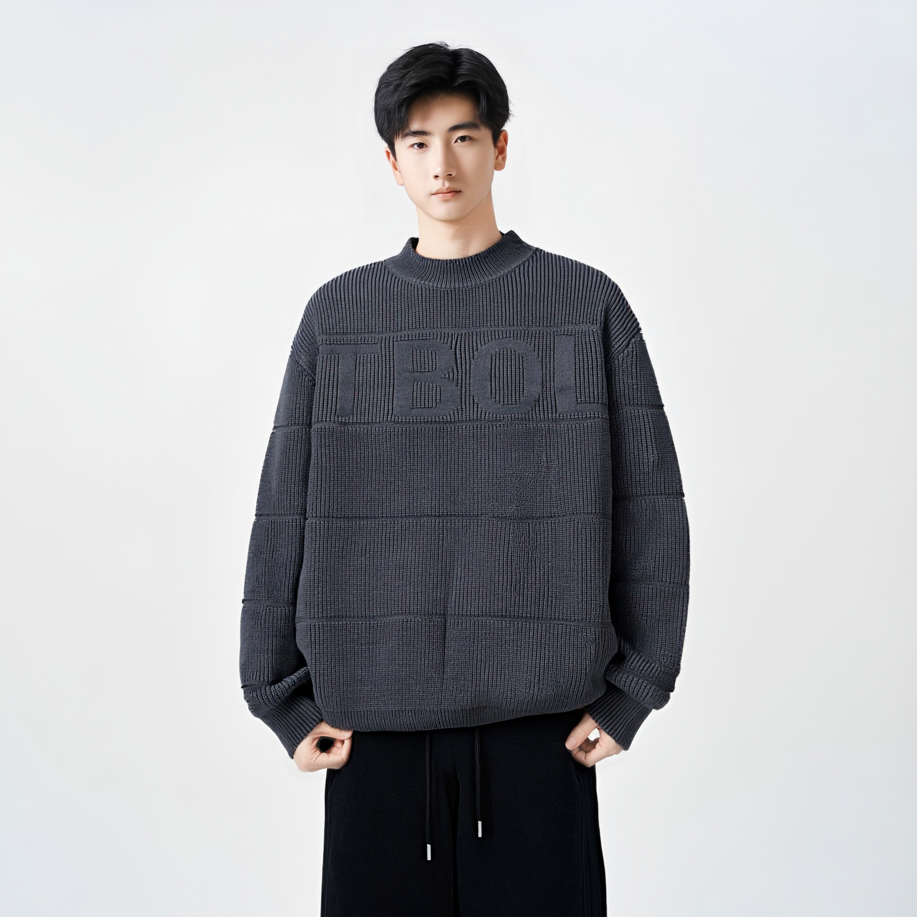 青少年毛衣打底衫男童衣服2025新款秋冬装 F86621 少年说