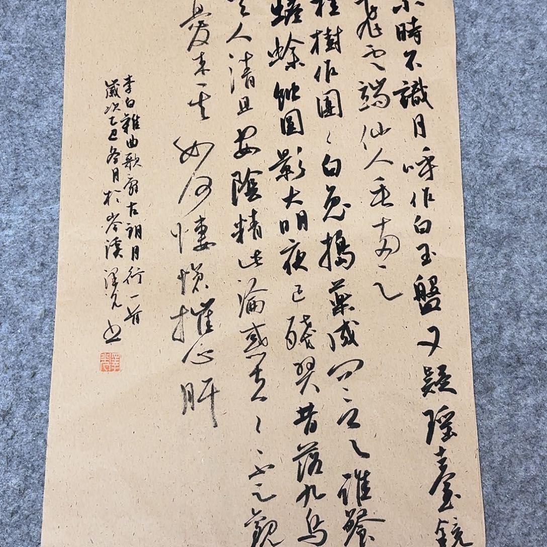 书法国展书家廖老师50×35