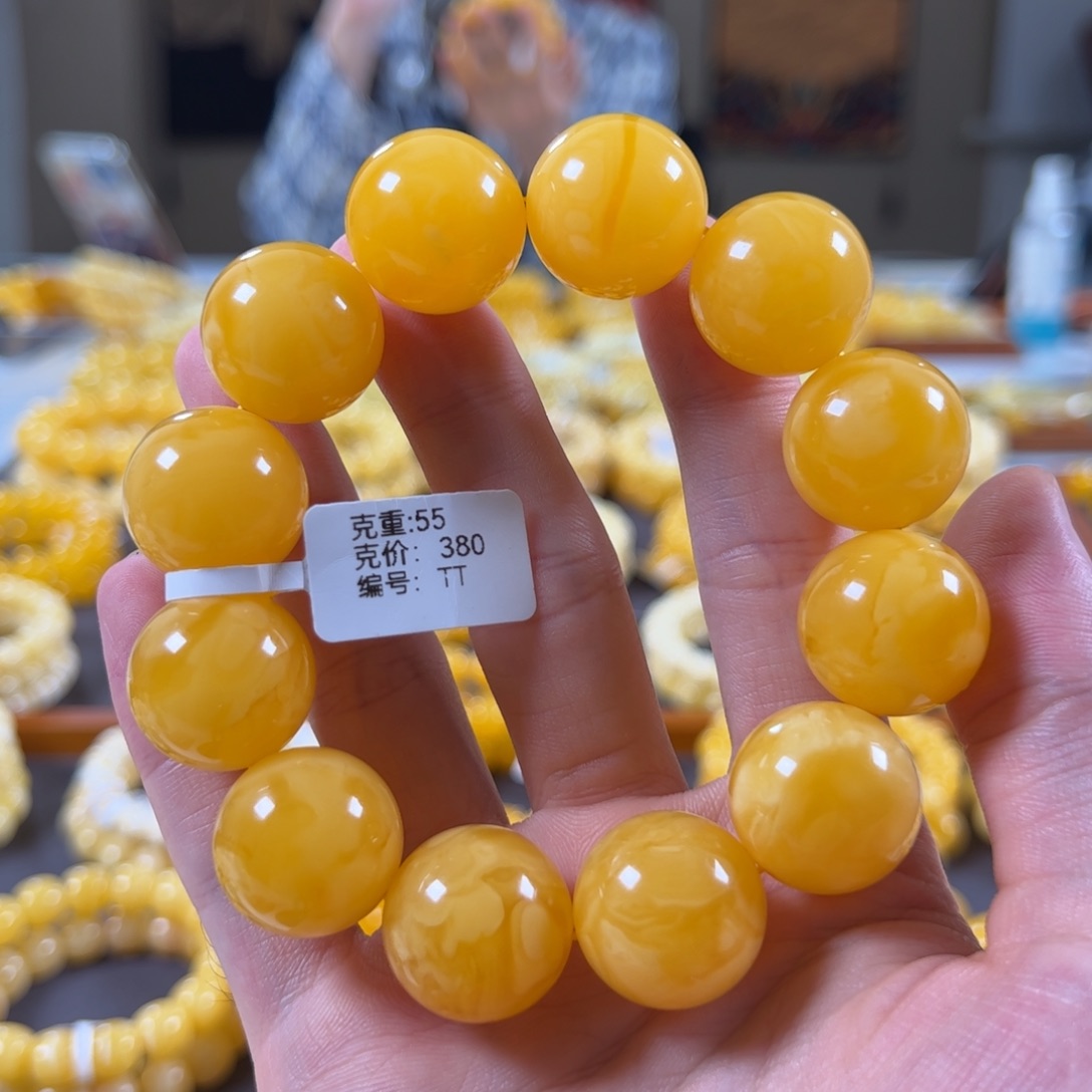 裸石蜜蜡未镶嵌20mm鸡油红浓蜡精工圆珠tt