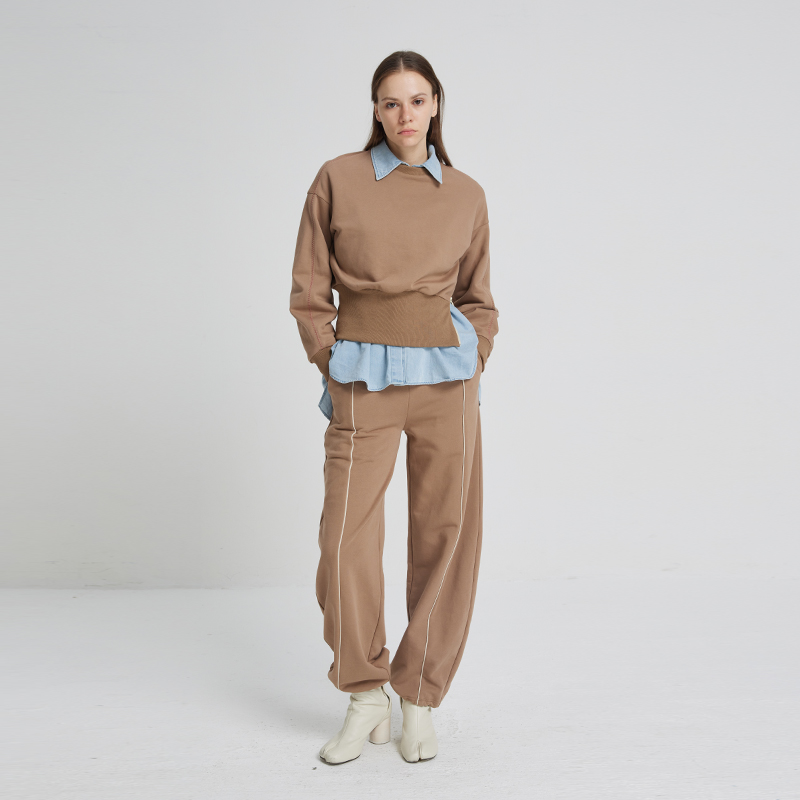 PHISM侧拉链收腰卫衣803T04