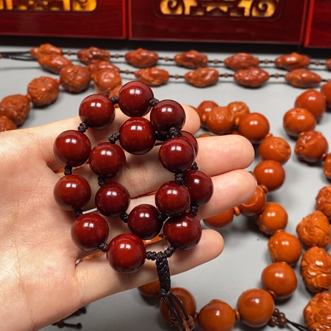 橄榄核手串135光珠串