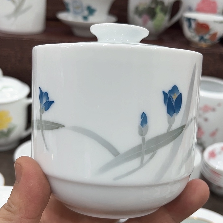 釉下五彩的瓷器和瓷器